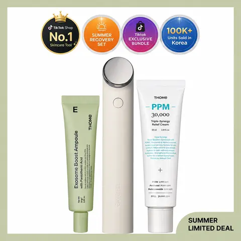 [NEW/LIMITED] [THOME] Summer Recovery Set l 3-Step Calming Glow Ritual — Device + Exosome Ampoule + PPM 30,000 Relief Cream