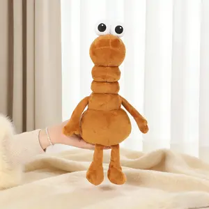 29cm/11.41in Marcus the Worm Plush Toy, Stress-Relieving Fun Plush with Cute Big Eyes, Therapeutic Pet-Like Soft Stuffed Animal, Popular Internet Meme & Unique Design, Perfect Birthday & Holiday Gift for Boyfriends & Friends