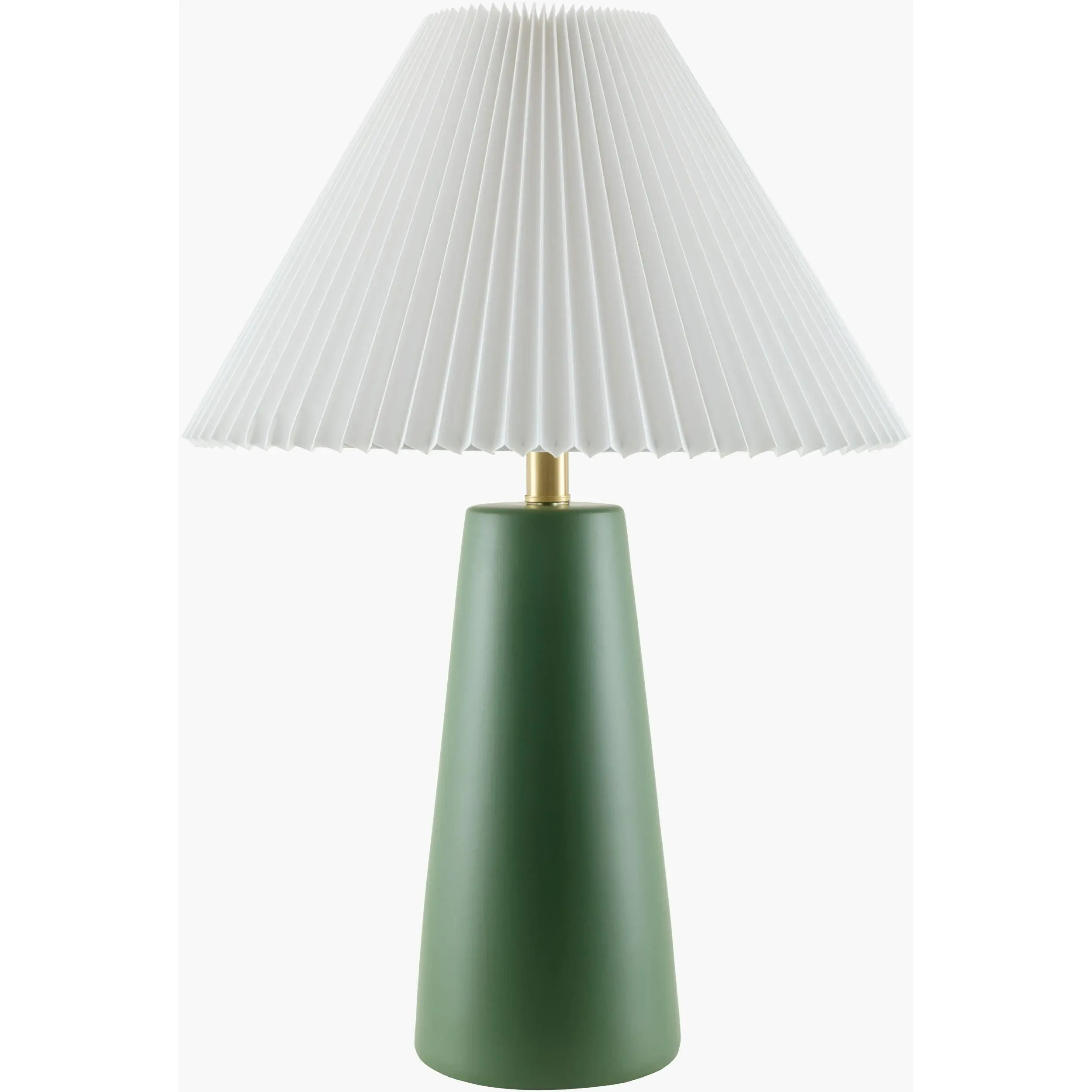 Forest Green Traditional Minimalist Aesthetic Table Lamp - Decorative Lamp, Nature-Inspired Single Unit for Bedside, Console Tables, Indoor Household Use