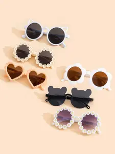 6-Piece Set Fashionable Multi-Style Kids Glasses, Ideal for Daily Wear, Photography, Outdoor Activities, Stylish Children Eyewear
