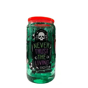 Beetle Juice 16oz Green Gel Glass Cup - Perfect for Your Drinks - Drinkware, Tumblers