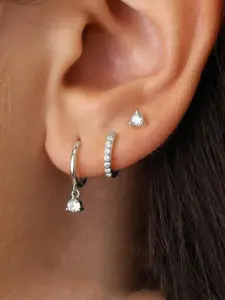 Women's Earrings Set, Hypoallergenic, Includes Hoop and Pendant Earrings, Stackable Studs, Suitable for Multiple Ear Piercings, Hypoallergenic Jewelry