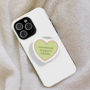 Emotional Support Kindle Matcha Green And Pink Spring Magnetic Kindle Grip Book Lover Cute Bookish Kindle Accessories Phone Holder PopSocket Phone Grip Magnetic Pop Socket Phone Grip