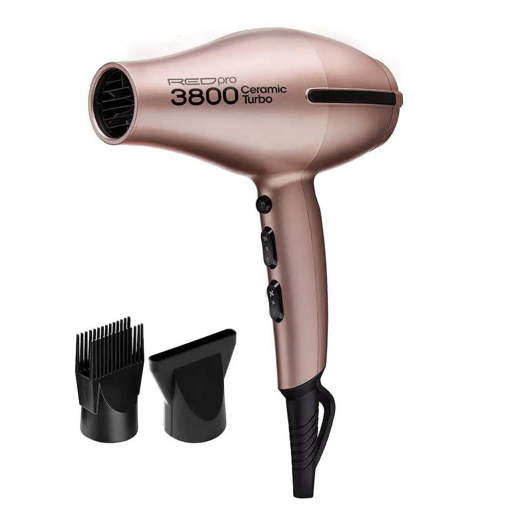 RED by KISS 3800 Ceramic Turbo Hair Dryer 2 Styling Attachments RED by KISS 3800 Ceramic Turbo Hair Dryer 2 Styling Attachments