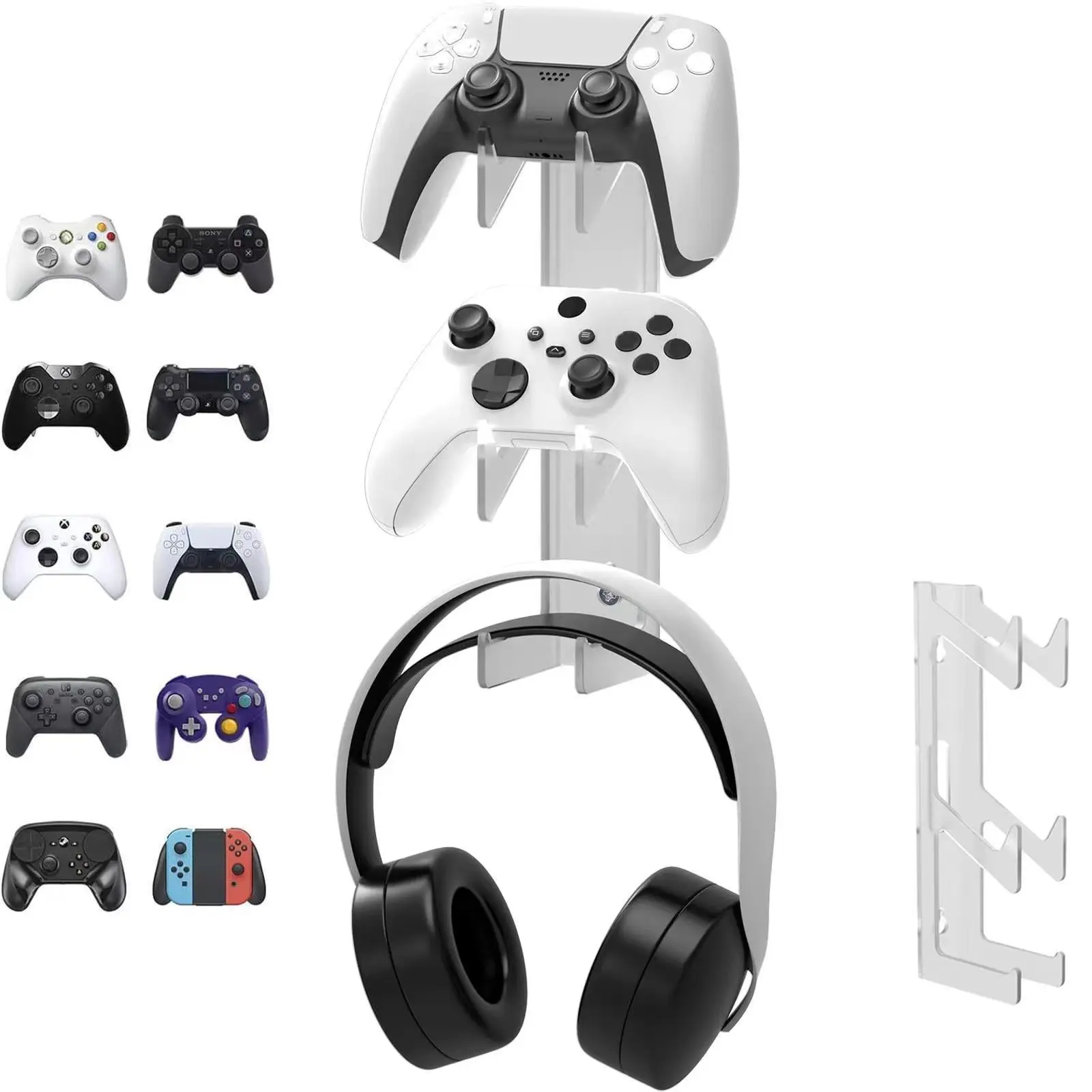 New Game Controller Holder, Wall Mounted Game Controller Storage Rack, Game Controller Display Rack, Console Accessories for PS5 PS4 XBOX，Simple and elegant