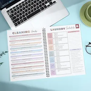 1PC Household Cleaning Schedule Planner - Letter Size Spiral-Bound Checklist with Hand-Drawn Icons, Leakproof Paper - Ideal for Homeowners, Gifts for Mother's Day funny stickers graduation