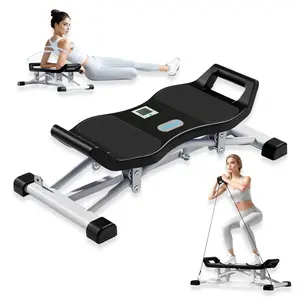 Smart Digital Display Fitness Glider Multifunctional Multi Mode Training Full Body Strength Building Smooth Operation Compact Storage Home Exercise Machine
