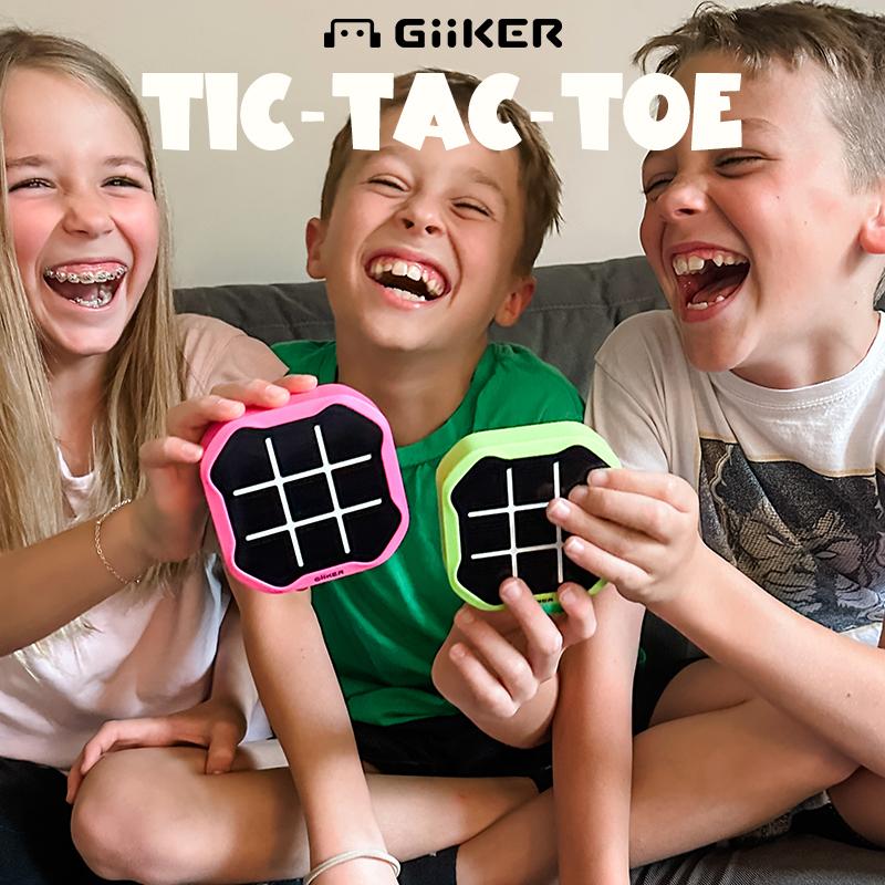 [Children's Day] 3-in-1 Screen-Free Tic Tac Toe | Interactive Game for Kids | Stress Relief Family Board Game | Portable Travel Toy | Game Night | Birthday and Holiday Gift