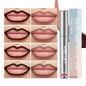 1PC LAKERAIN Peel Off Lip Liner Tattoo, 4 Shades Available Matte Long‑Lasting Waterproof Easy‑Apply Peelable Lip Contour Makeup, For Daily Party Nude Lip Looks Beginner Friendly, Viral Nude Lip Trend, Lip Liner Pencil, Long Lasting Lip Makeup Cosmetics