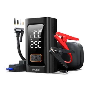 Portable Car Mounted Inflation Pump & Emergency Starting Power Supply, Multi-Function Battery Power Bank for Auto Ignition and Tire Inflation
