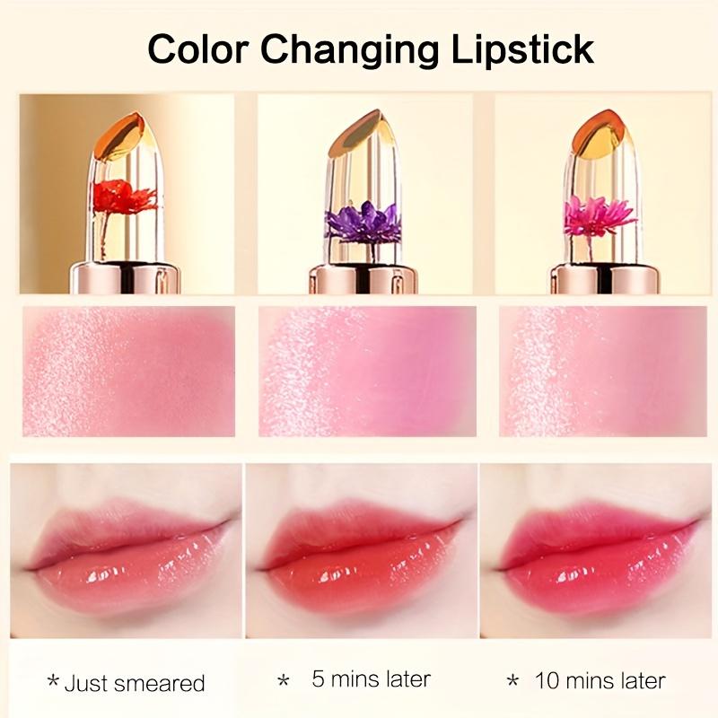Long-Lasting Color-Changing Lipstick,Moisturizing & Nourishing Lip Color for Women,1 Box Moisturizing Hydrating Lipstick, Glossy Lip Glaze Stick,Waterproof & Non-Transfer Lipstick,Plumping Lip Oil Lipstick for Girls & Women
