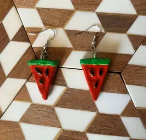 Watermelon Earrings - Hand Molded Clay