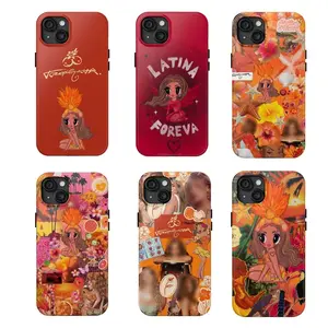 K-KKarol G Inspired Phone Case, Tropical Latina Aesthetic Cover, Reggaeton Summer Vibe for iPhone 16 15 14 13 Pro Max X