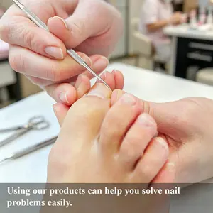 6 pieces of double headed nail clippers, ergonomic anti slip design, safe stainless steel material, easy to handle nail and nail groove dirt, washable and easy to disinfect, suitable for home nail care and professional foot repair