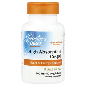 Doctor's Best High Absorption CoQ10 with BioPerine®, 60 Veggie Caps