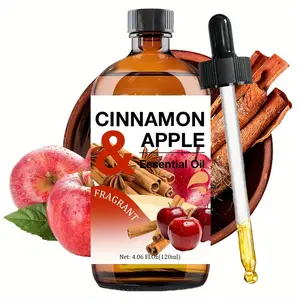 120ML Apple Cinnamon Scented Oil, Long-Lasting Fragrance, Home Use, Nail Hair Skin Care, Massage Diffuser Humidifier, Aromatherapy, Therapeutic, Unisex, Meditation Gift