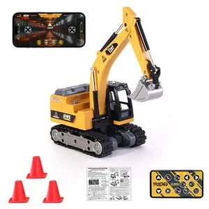 1:64 Remote Control Excavator Toy, Remote Control Construction Vehicle Toy, Desktop Entertainment, Birthday Gifts for Boys Kids, Christmas Gifts
