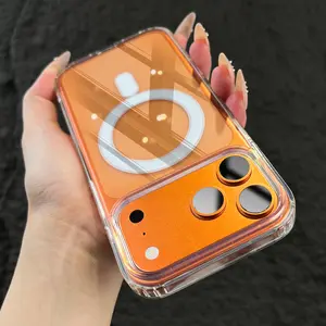 Ultra Clear Magnetic Wireless Charging Case for iPhone 17 Pro Max with Shockproof TPU Protection Luxury Transparent Design & Magnetic Charging e1