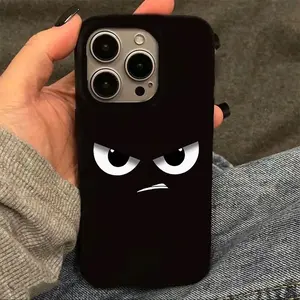 [LX]Fun Milk Fire Expression Jelly Case For Ip16/15/14/13p Phone Box 12/11 Soft Case