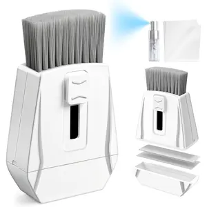 Keyboard Brush, Portable Keyboard Cleaner Soft Bristle Cleaning Brush, Safe Streak-Free Phone Screen Cleaner, Retractable Laptop Cleaning Kit for  MacBook PC iPad Camera Lens