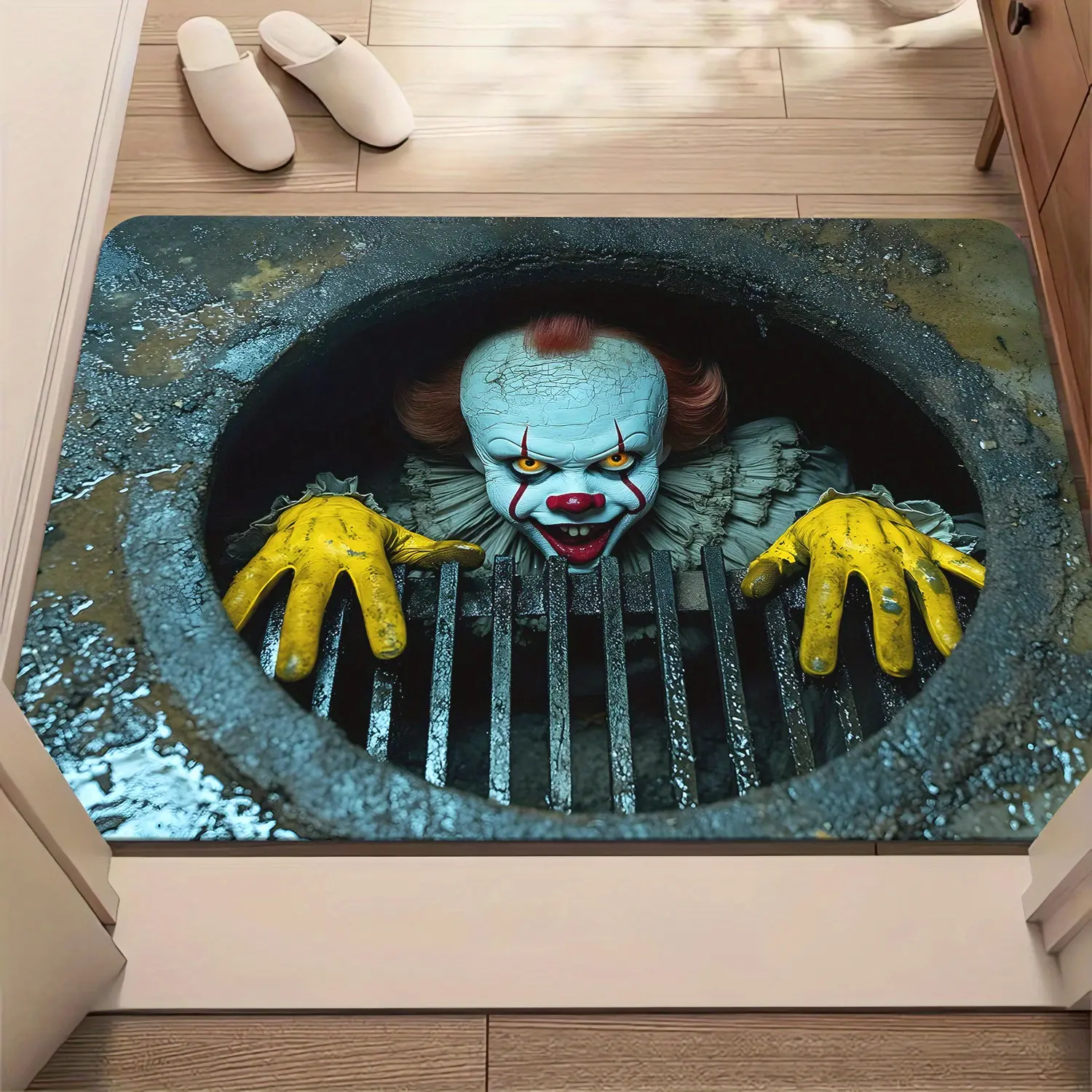 Halloween Floor Mat Limited Edition Non Slip Flannel Soft Bathroom Bedroom Decor Gift Accessory Silicone Rectangle Shape 100% Polyester Anti-Slip Bumps for Indoor Safety non-slip shower mat indoor area decorative area rug bath  rug  set, Flannel Texture,