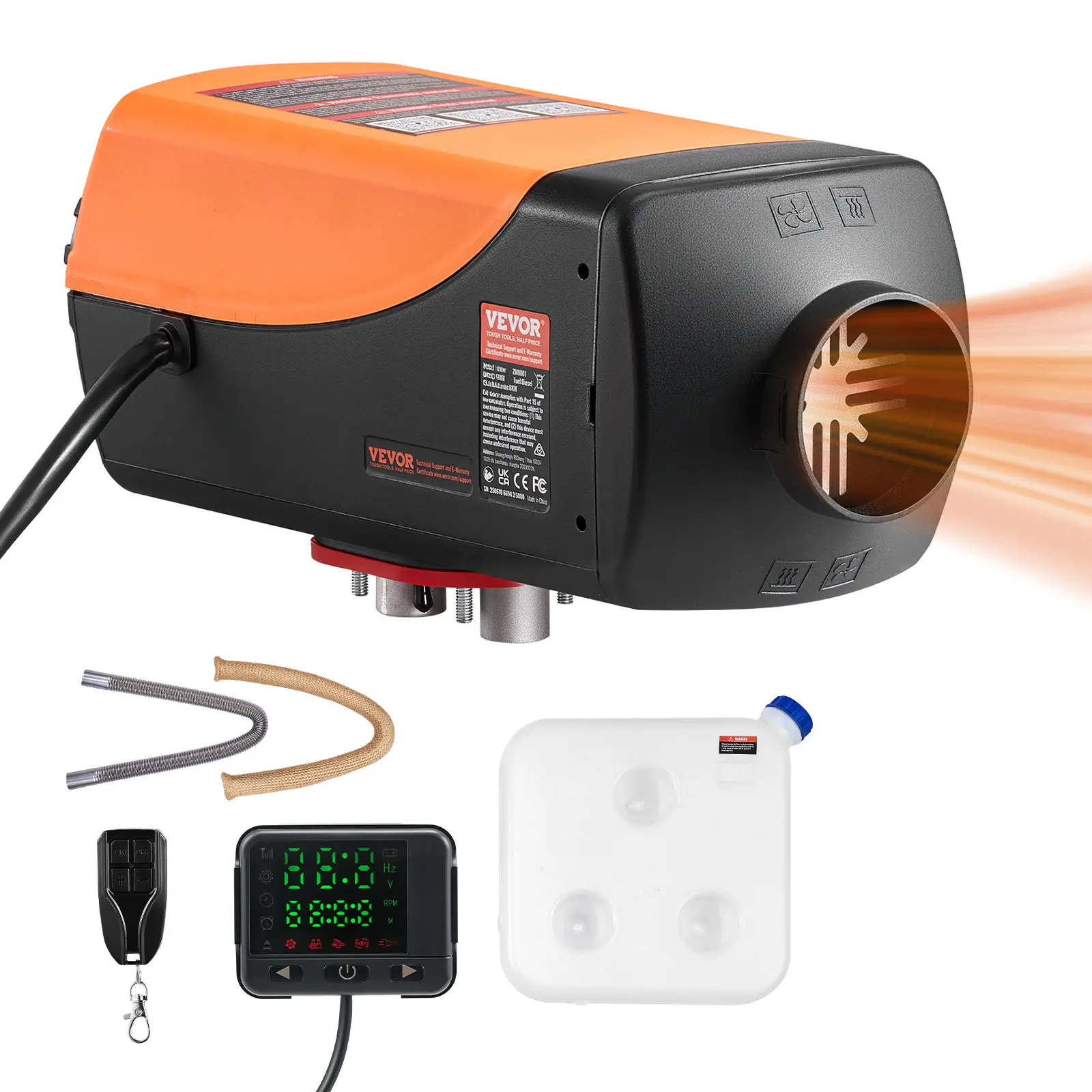 【DealsForYouDays】VEVOR Diesel Air Heater,Fast Heating Diesel Parking Heater with Remote Control and Color Digital Display10L Fuel TankLow NoiseVoice Announcementfor RVTruckBoat and Trailer