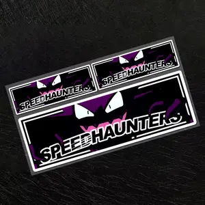 3Pcs/Lot JDM Reflective Stickers Speed Haunters Vinyl Decal Accessories Decor Car Motorcycle Body Window Windshield Bumper