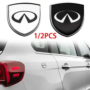 1/2pcs 3D Metal Car Side Fender Trunk Emblem Badge Decoration Stickers For Infiniti QX60 QX70 QX80 QX50 QX30 Q70L Q60 Q50 Q60S Q30 ESQ