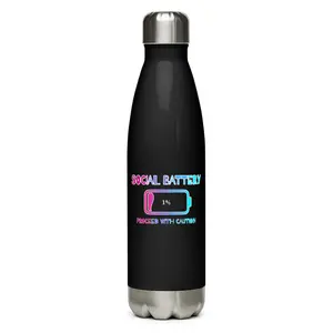 Colorful Social Batter - Stainless Steel Water Bottle