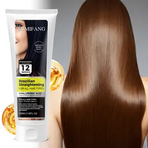 100ML Brazilian Keratin Straightening Treatment, Hyaluronic Acid & High-Quality Serum, Deeply Penetrates Roots, Suitable for Dry Hair, Keratin Hair Styling