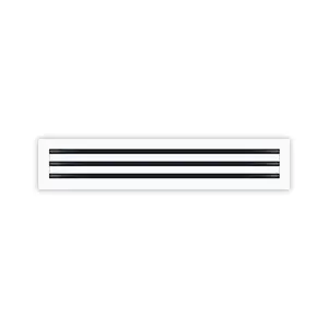 BUILDMART - 30x6 White Modern AC Vent Cover - Decorative Aluminum Air Vent - Standard Linear Slot Diffuser - Heating and Cooling Register Grille for Ceiling, Walls & Floors