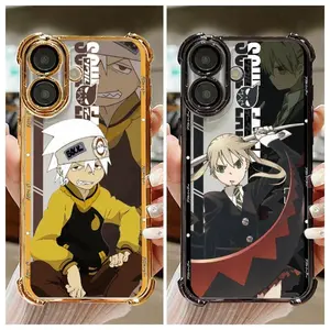 Soul Eater Phone Case Evans Crona Maka Albam Black Star Tsubaki Death the Kid Manga Anime, Anime Vintage Special Cover Phone Case For iPhone 17 Air 16 15 14 13 12 11 Pro Max Plus