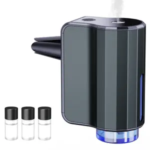 Smart Car Air Freshener with Three Adjustable Concentration Scent Levels, Portable Waterless Car Diffuser Air Freshener Car Aromatherapy Diffuser,  3*10ML Natural Perfume
