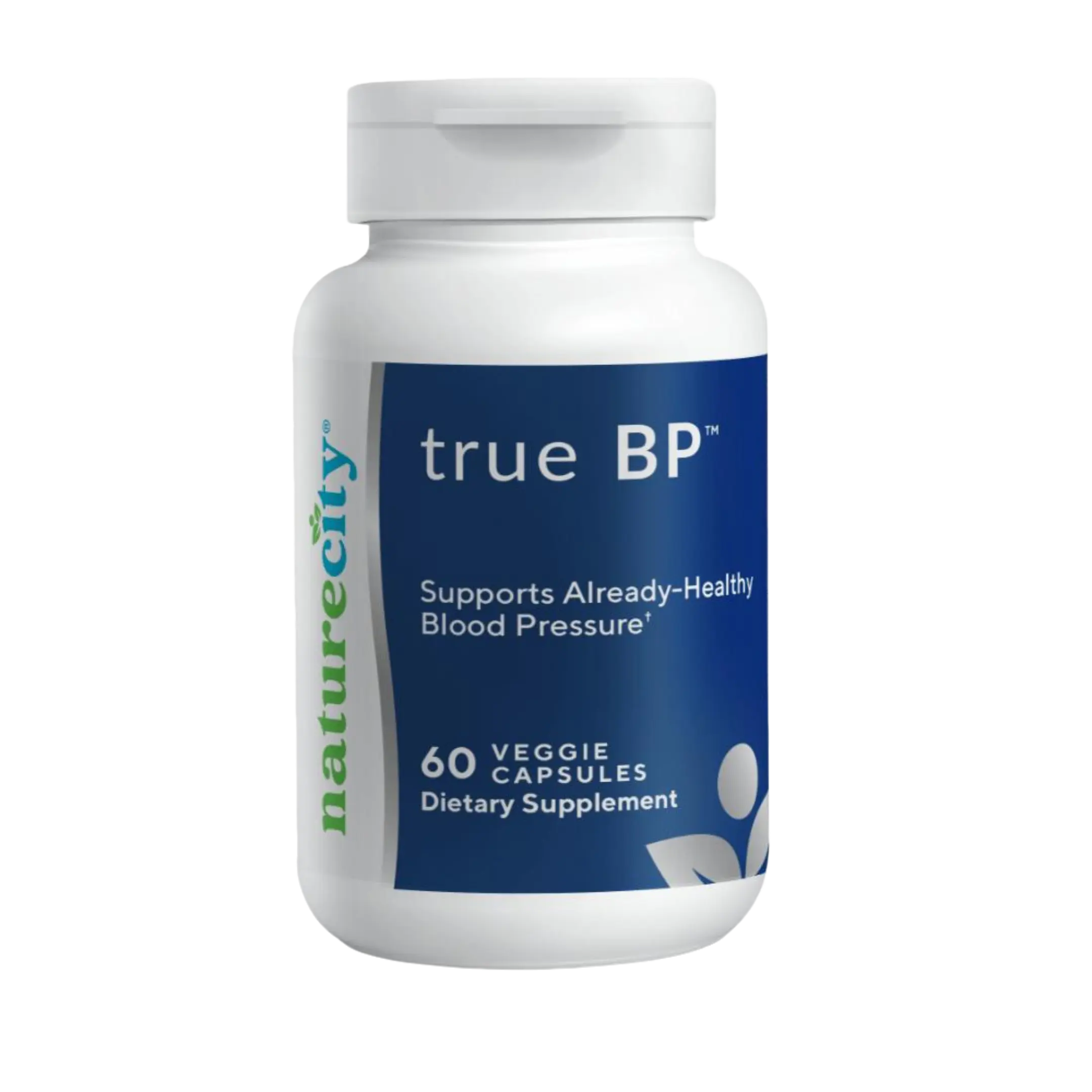 NatureCity TrueBP Blood Pressure Support Supplement, MegaNatural-BP Grape Seed Extract, Benolea Olive Leaf & Aronox Aronia Berry for Healthy Blood Flow, Vegan Non-GMO, 60 Capsules Natural Supplements Vitamin