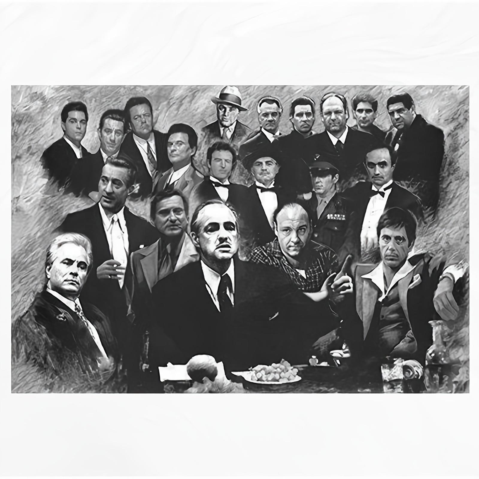 Gangster Movie Theme Tapestry – Classic Mafia Film Character Wall Hanging, Perfect for Boys & Girls Dorm Decor & Home Decor Tapestry, Ideal Classic Movie Fan Gifts, 2D Print Tapestry
