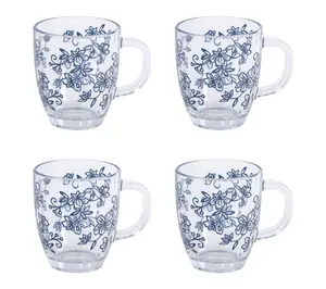Temp-tations Set of (4) 12-oz Borosilicate Glass Mugs Temp-tations Set of (4) 12-oz Borosilicate Glass Mugs