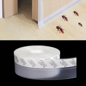 Weather stripping, silicone door seals Doors, windows, clear 16 ft long (45mm wide)