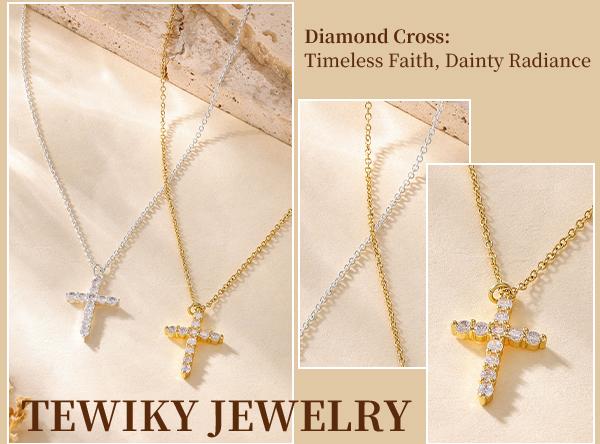 Tewiky Easter Gifts Upgraded Crown Cross Necklace for Women, Crown Cross Pendant Necklace, Non-Tarnish Faith Jewelry for Women, Christian Religious Gifts for Her summerwins Tewiky Easter Gifts Upgraded Crown Cross Necklace for Women, Crown Cross Pendant Necklace, Non-Tarnish Faith Jewelry for Women, Christian Religious Gifts for Her summerwins