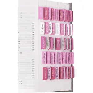 Pink Bible Tabs for Women & Men Laminated Boho Floral Design for Easy Navigation Durable Water Resistant Large Print Indexing Tabs for Study Bible
