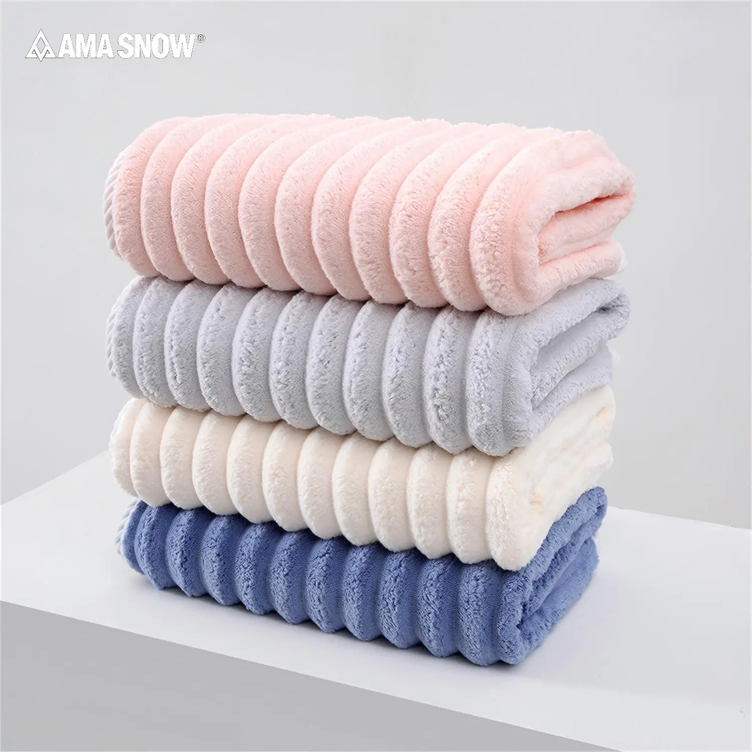 4 Coral Fleece Bath Towels