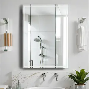 Nicole Selection LED Bathroom Mirror - Anti-Fog, IP44, Bluetooth, 3-Color Lighting, Aluminum Frame, Wall-Mounted for Vanity