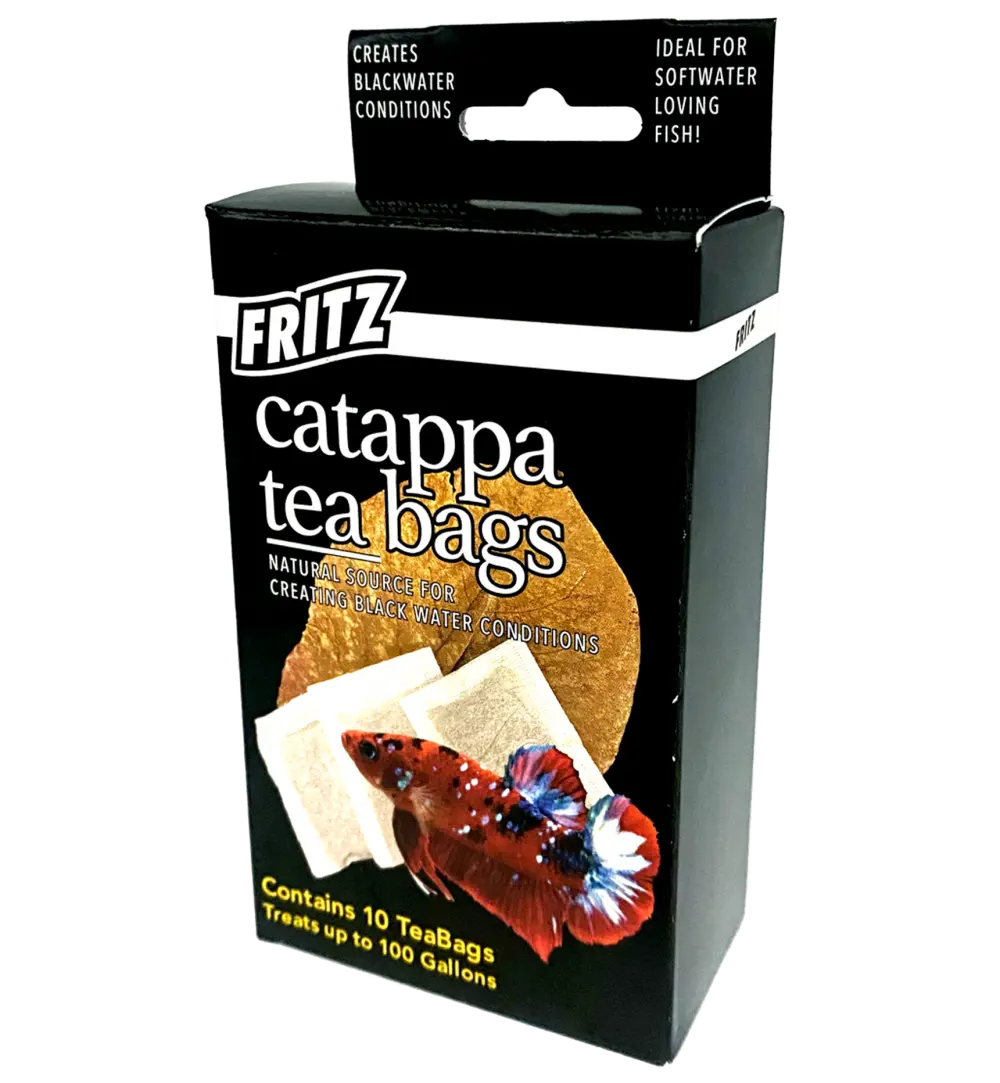 Fritz Catappa Tea Bags -  10 TeaBags - Natural Source for Creating Black Water Conditions- Great for bettas, shrimp, tetras, and more