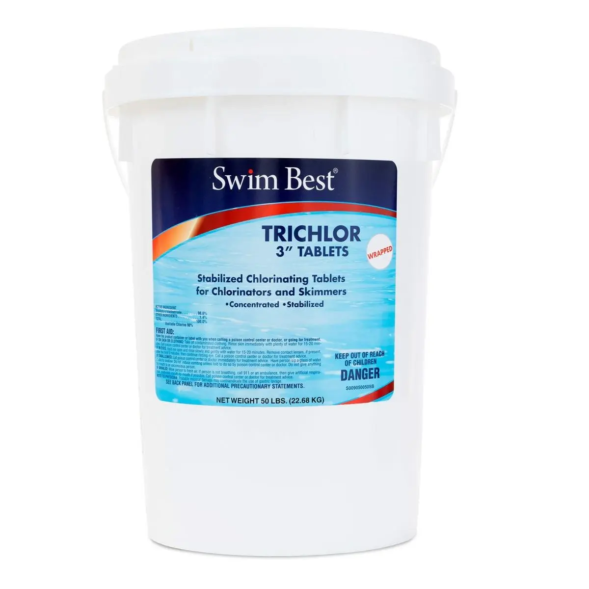 Allchem Industries Holding 3" Chlorinating Tablets (No.50), 3 Inches Concentrated Swimming Pool Tabs, 50Lb, EPA Approved, All Season, Keeps Water Disinfected, Tablet, Pool Owners