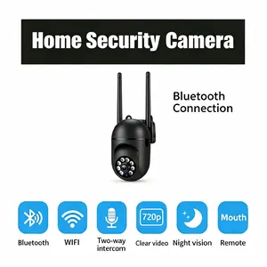 1080P 360° Indoor Security Camera, Full Color Night Vision AI Human Detection Two-Way Audio 2.4G WiFi Home Monitor Camera