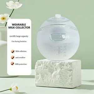 3oz/100ML Full Silicone Breastmilk Shield, Soft Breast Milk Collector for Breastfeeding, Portable & Discreet Milk Catcher for Nursing Moms