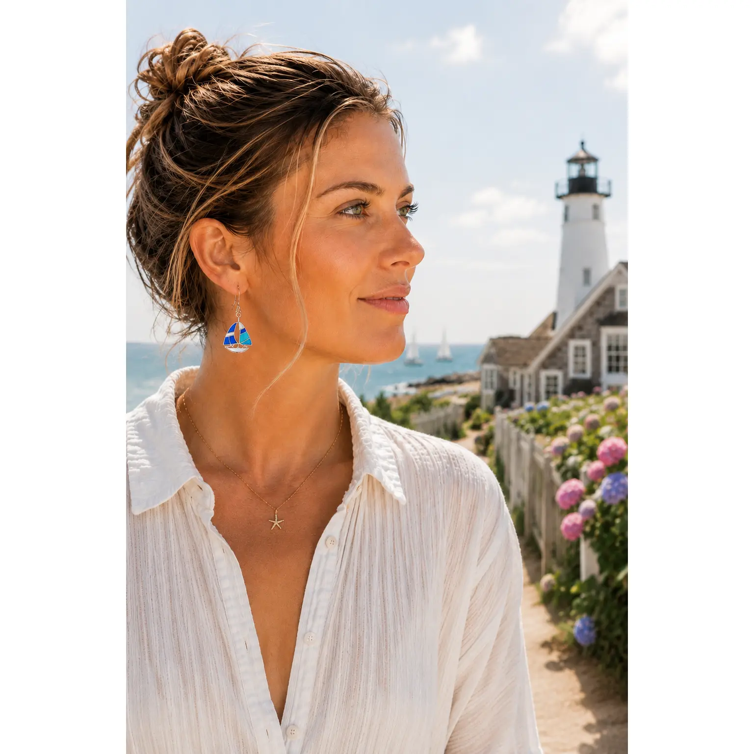 Sail Boat Dangle Earrings