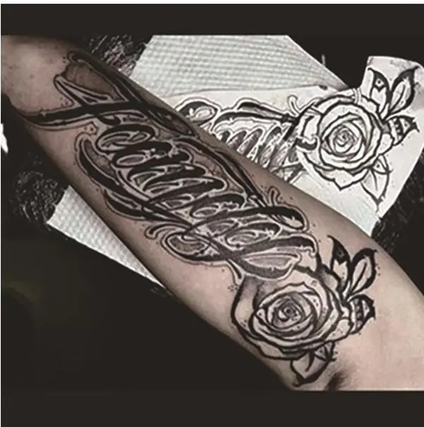 Customizable Fake Tattoos: Bold Herbal Juice Arm Sleeve, Durable and Realistic
