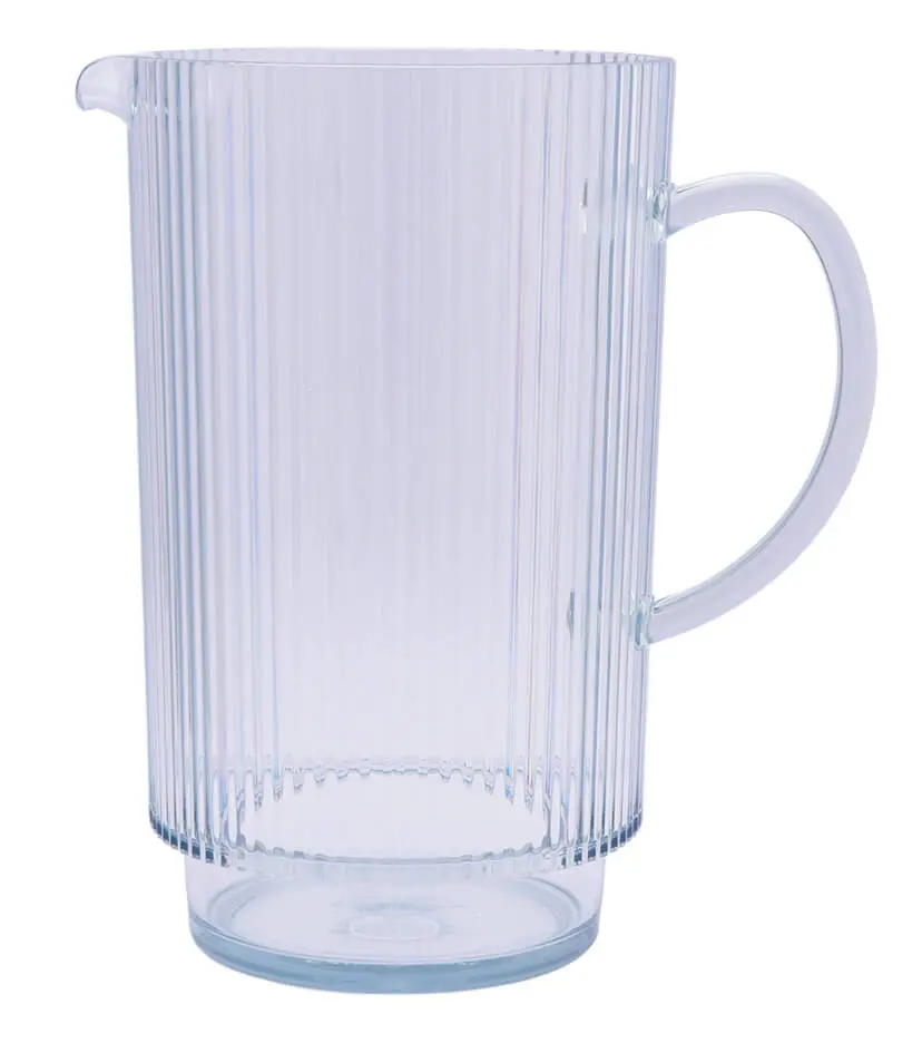 Better Homes & Gardens 2.2-Qt Ribbed BPA-Free Durable Odor-Proof Plastic Pitcher - Sage Modern Home Decor Vase for Small Households, Pantry, Family Dinners, Outdoors Use