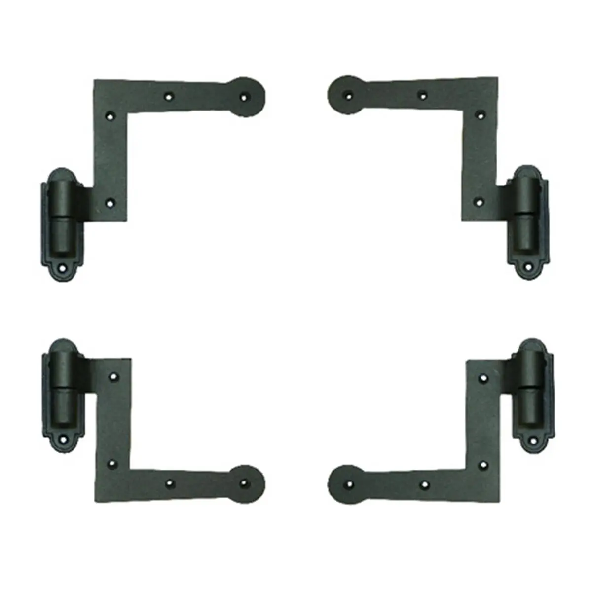 212 MAIN Black Cast Iron Pintle-Type NYC Hinge Kit - 2.25in Offset Hinges, Screws, Powder Coated Weatherproof Wood Shutter/Window Hardware for Sailing, All-Installation Hardware Included, Maintains Finish Through All Weather Conditions, Windows