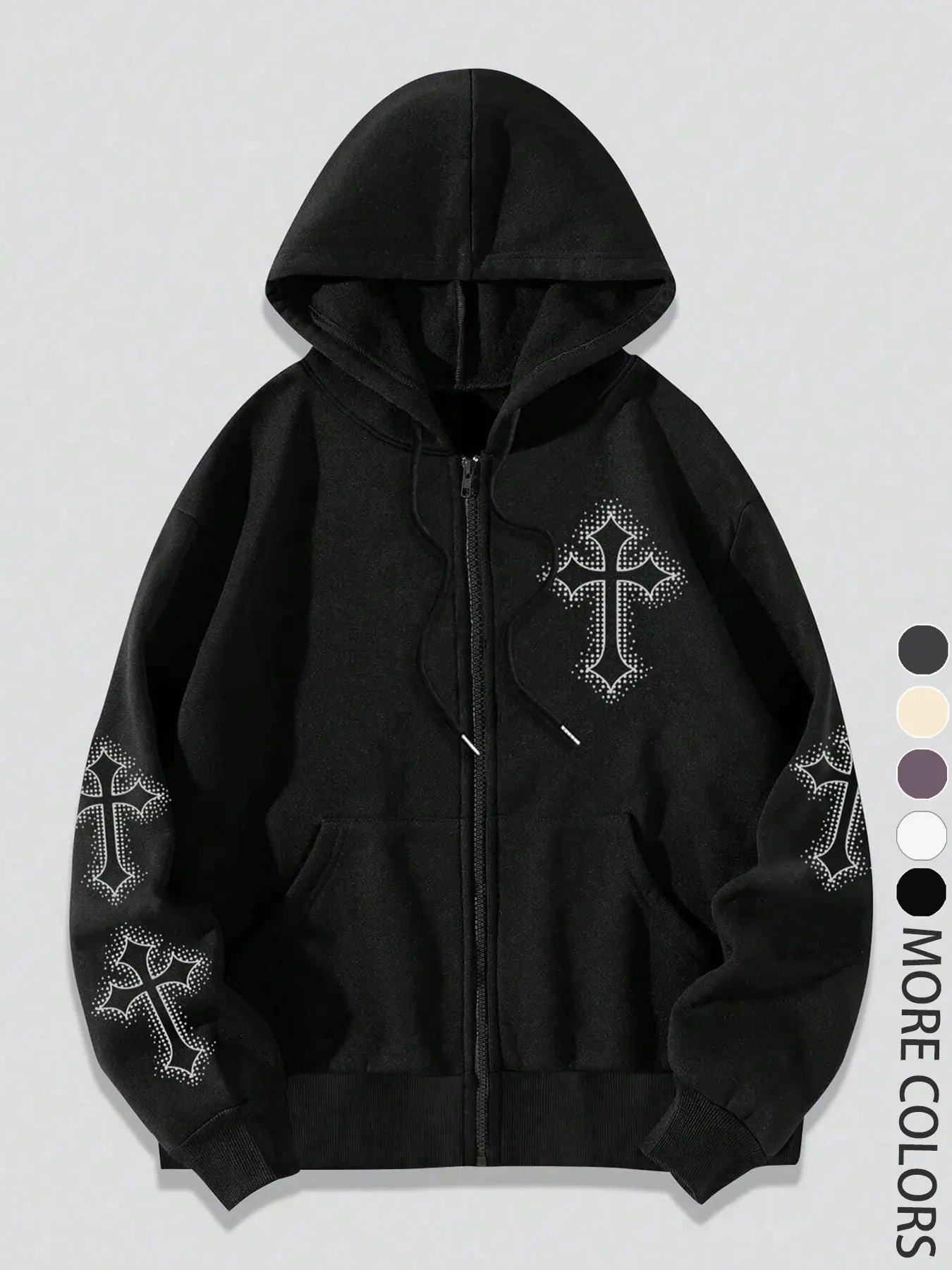 cross zip hoodie - TikTok Shop